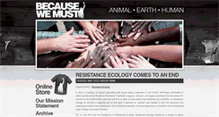 Desktop Screenshot of becausewemust.org